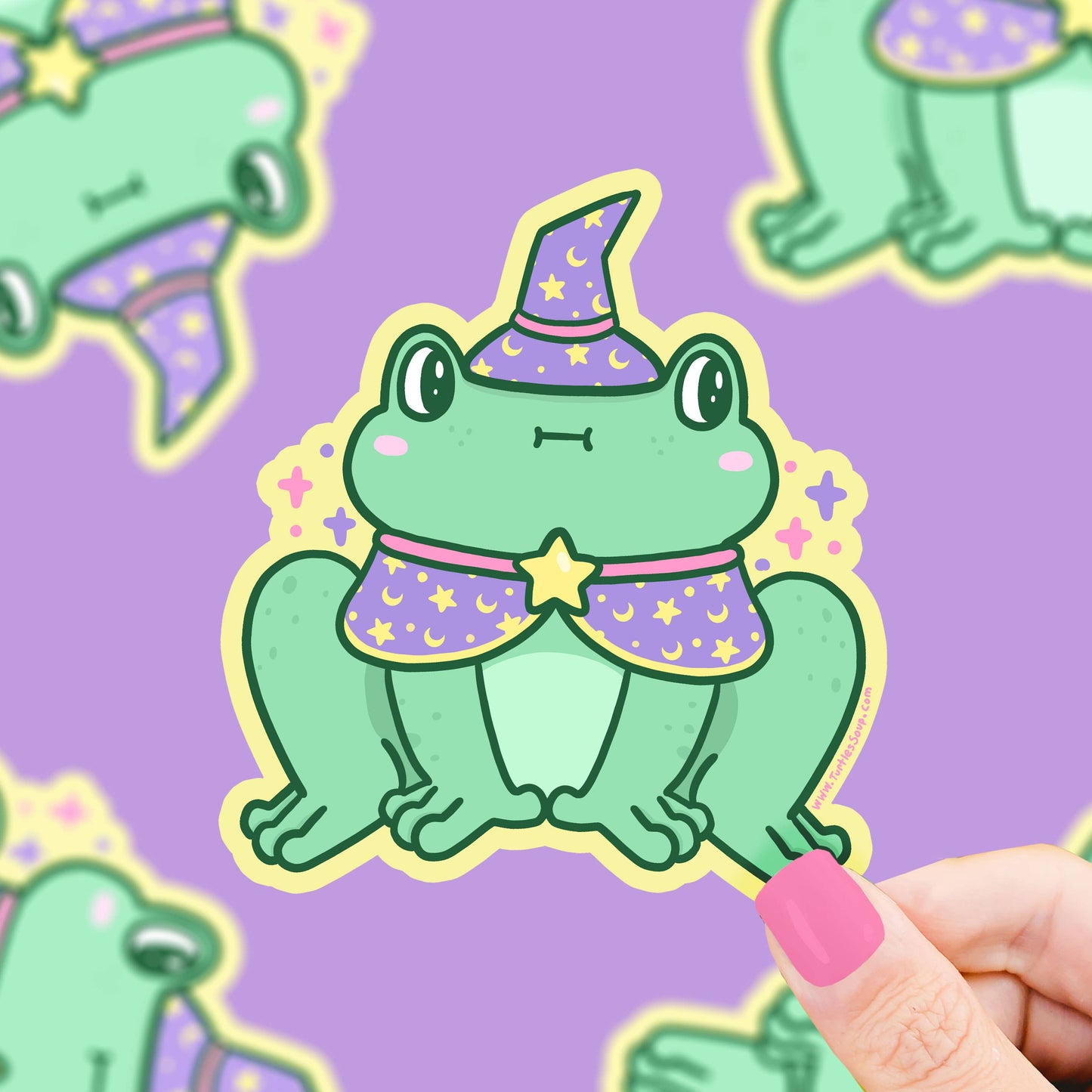 Witchy Magical Frog Halloween Vinyl Sticker