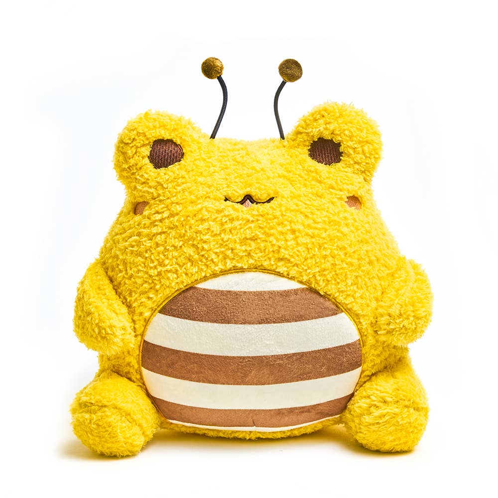 Bumble Wawa (Soft Fluffy Yellow Bee Frog Plushie)