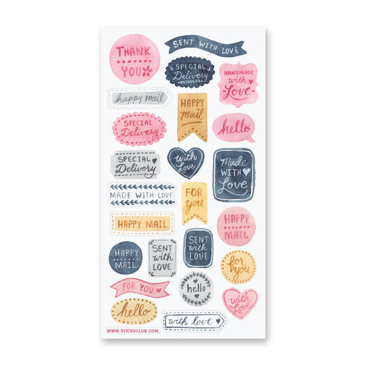 Happy Love Mail Sticker Sheet