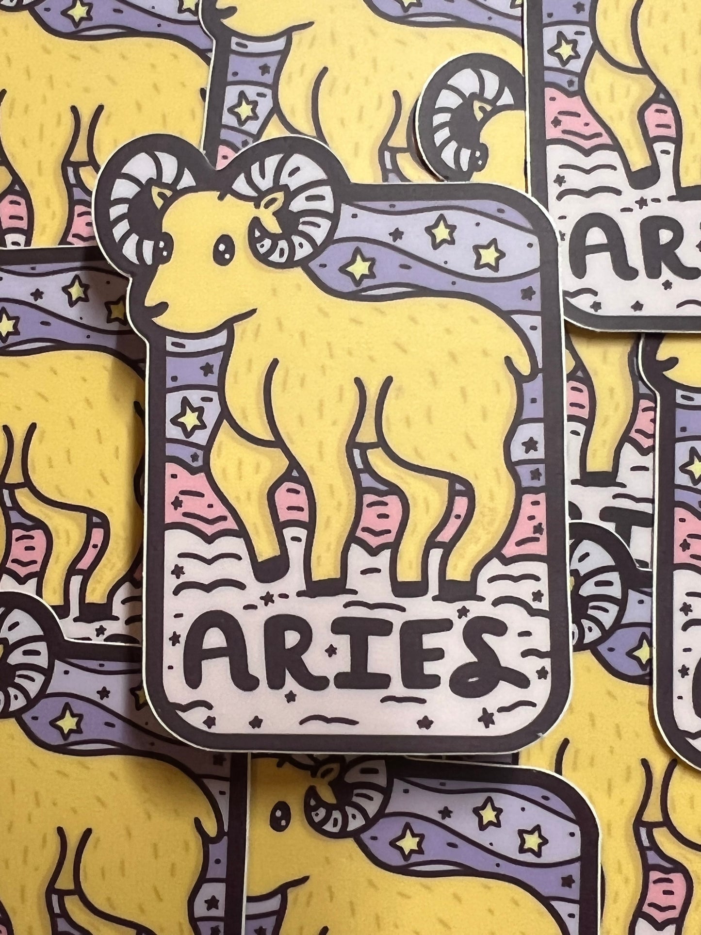 Zodiac Aries Vinyl Sticker