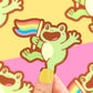 Pride LGBT+ Ally Flag Rainbow Frog Vinyl Sticker
