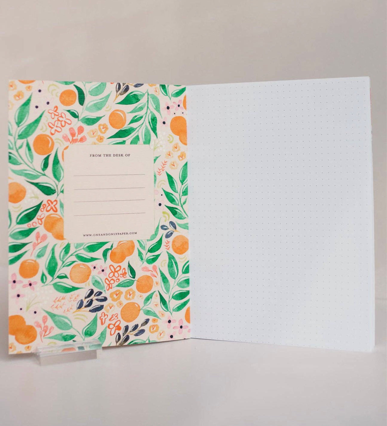 Fruitful Oranges Softcover Dot Grid Notebook